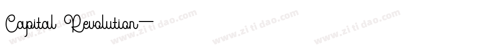 Capital Revolution字体转换
